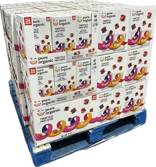PURE ORGANIC TWISTED FRUIT BITES 24CT CLUB PACK 16.9 Oz BB 3/3/27 NI
