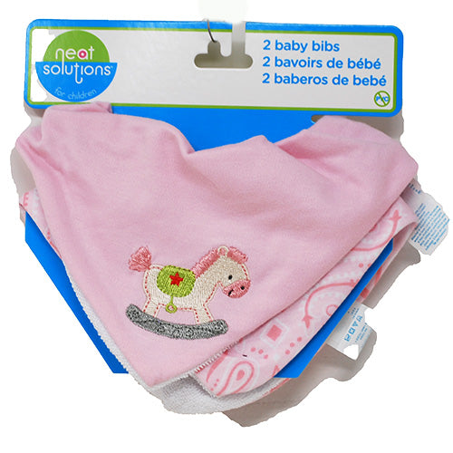 NEAT SOLUTIONS BABY SCARF/BIB 2CT-GIRLS/NI