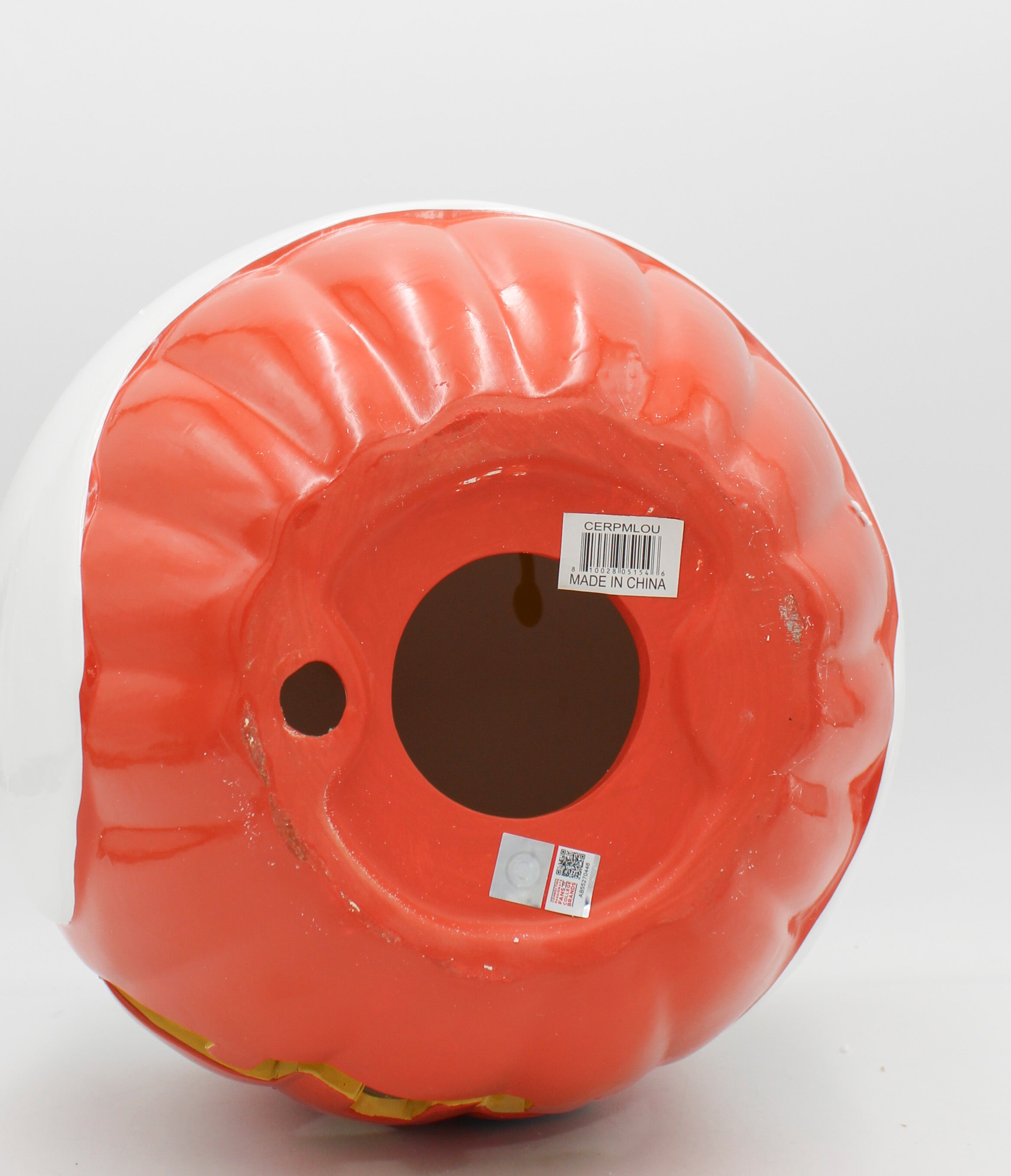 LOUISVILLE CARDINALS CERAMIC PUMPKIN HELMET 10"