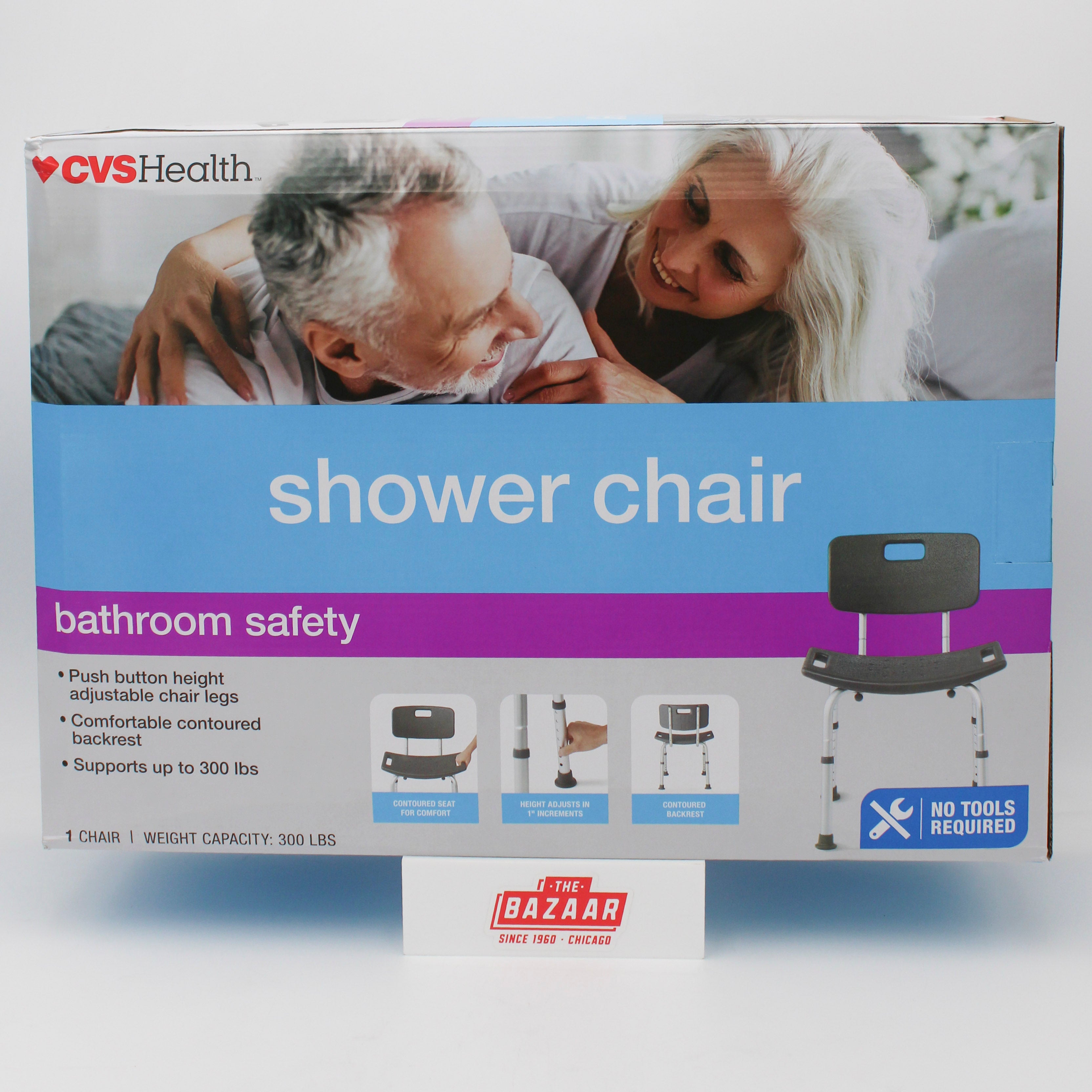 CVS HEALTH SHOWER CHAIR WITH BACK NI