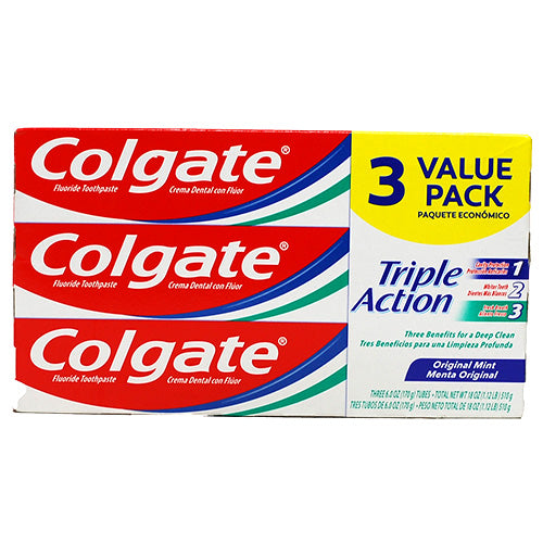 COLG T/PSTE 6oz/3PK(7/22)ORG.MNT-NI