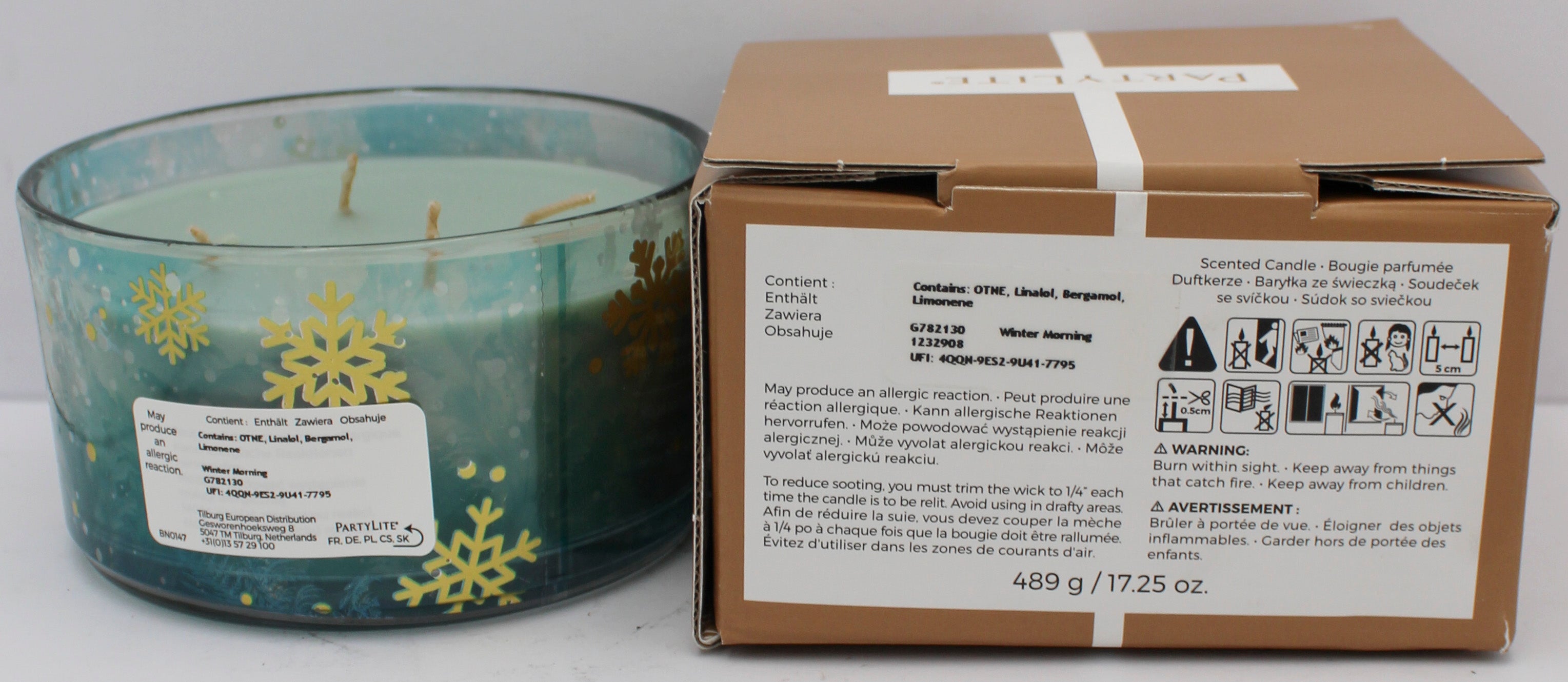 PARTYLITE WINTER MORNING SPECIALTY JAR CANDLE 17.25oz