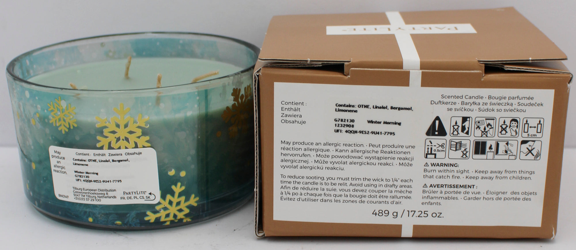 PARTYLITE WINTER MORNING SPECIALTY JAR CANDLE 17.25oz