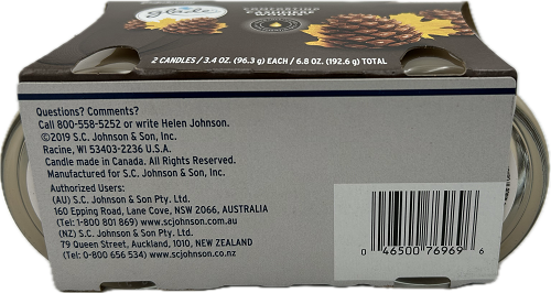 GLADE CANDLE CASHMERE WOODS 2ct 3.4oz US