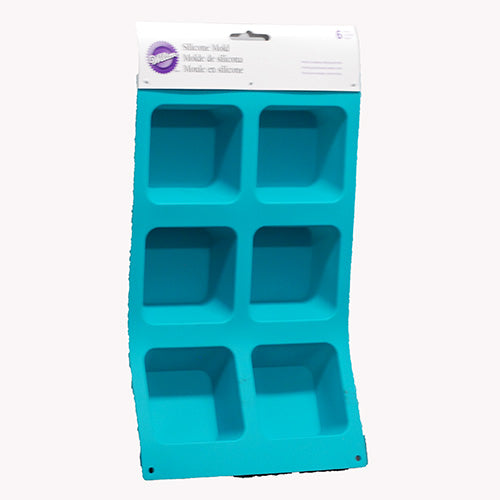 WILTON SILICONE TREAT MOLD SQUARES-BLUE 6CAV