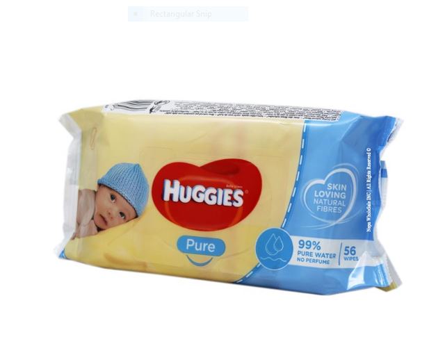 HUGGIES BABY WIPES 56CT(12/22)PURE