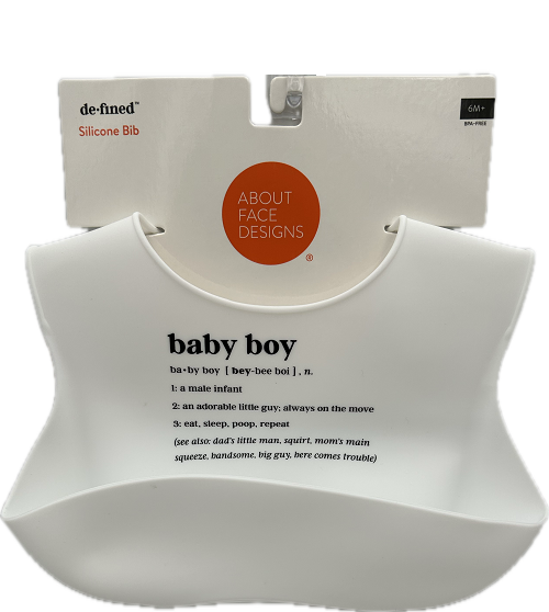 BABY BOY SILICONE BIB