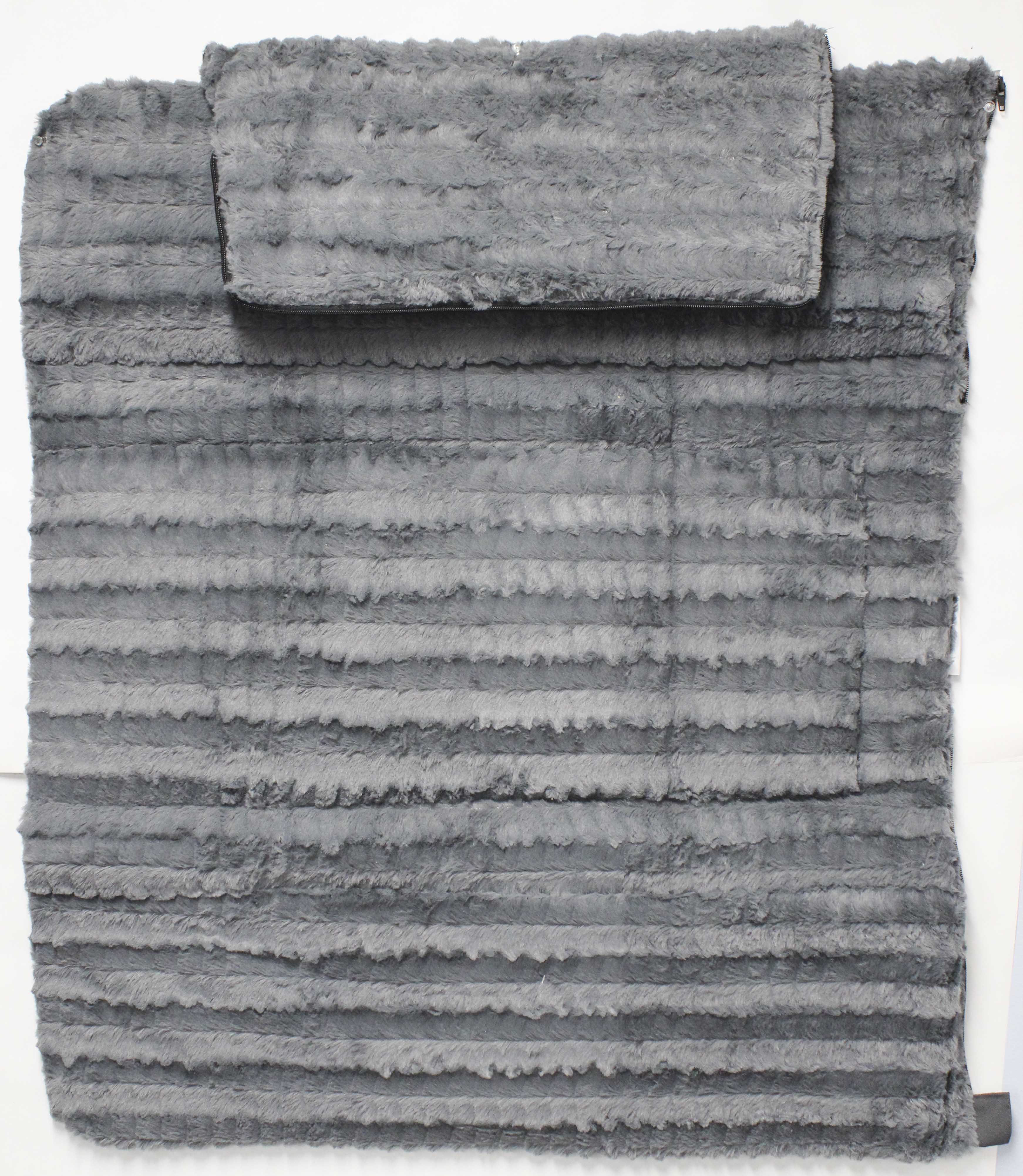 PM COZY KENNEL MAT REVERSIBLE COOLING GRAY PLUSH 36"