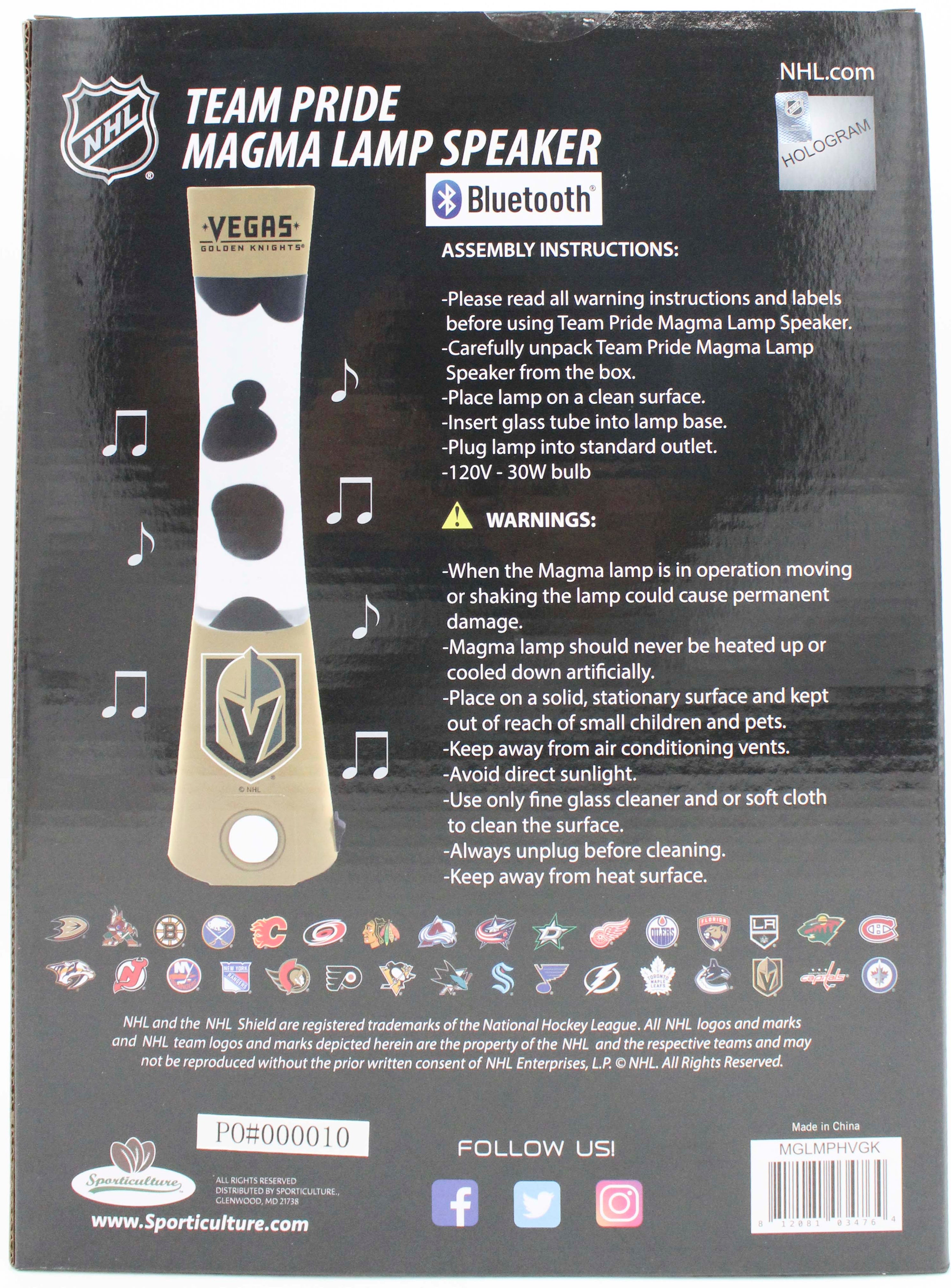 NHL VEGAS GOLDEN KNIGHTS LAVA LAMP SPEAKER 16.5"