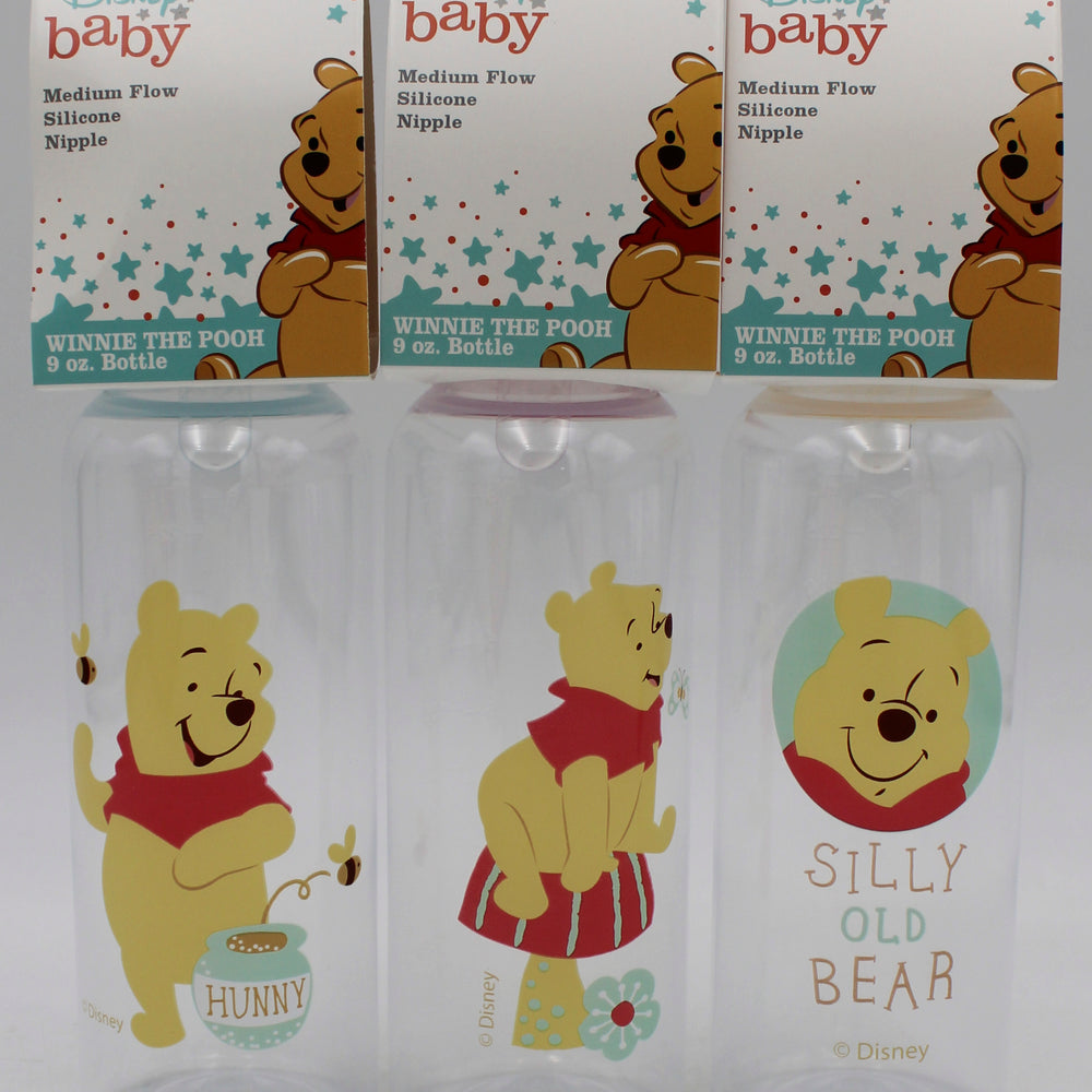 DISNEY BABY 9OZ ASST POOH BEAR BABY BOTTLE  -  CAN BE SOLD IN U.S.A NI
