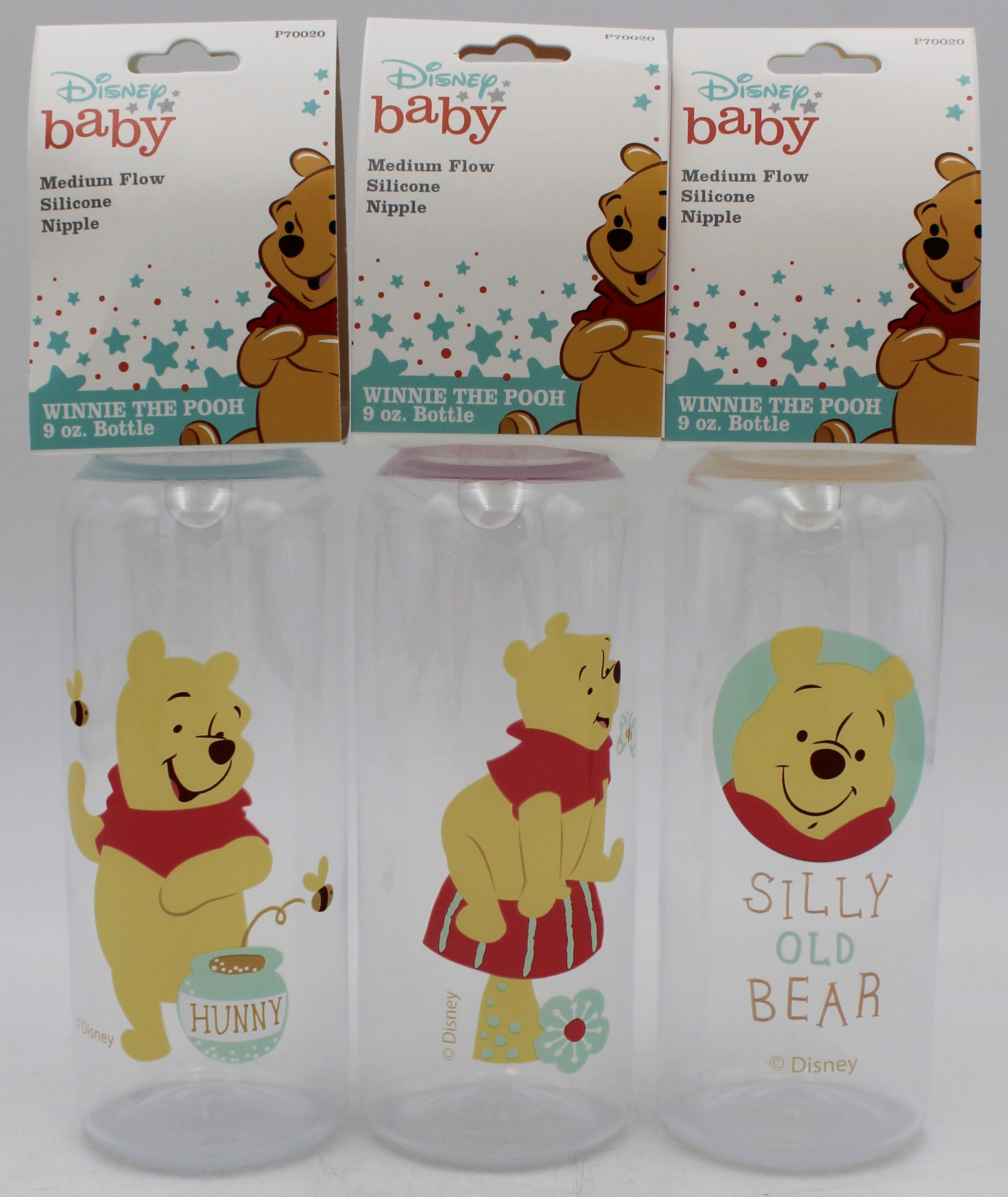 DISNEY BABY 9OZ ASST POOH BEAR BABY BOTTLE  -  CAN BE SOLD IN U.S.A NI