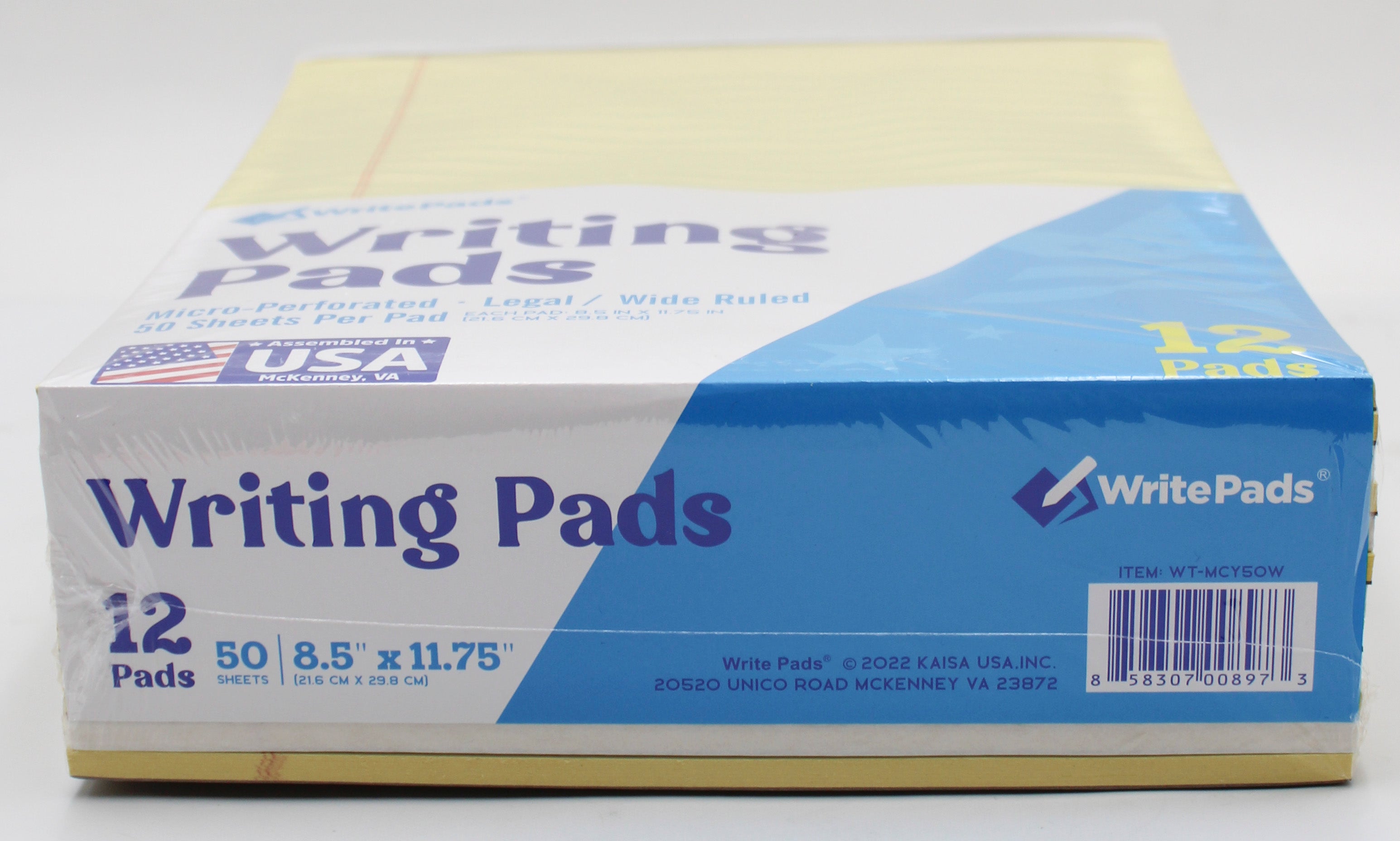 5" X 8" LEGAL PAD WHITE 40 SHEET 12PACK