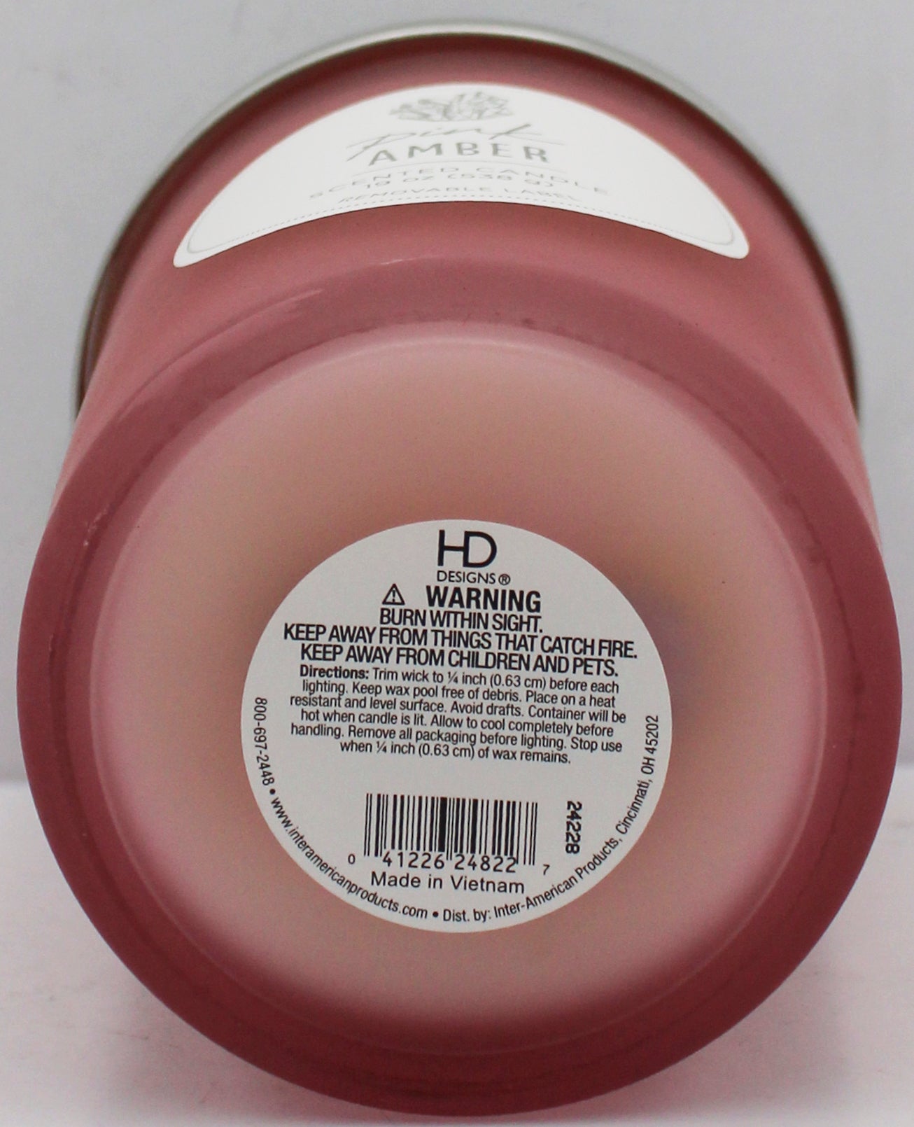 CHESAPEAKE BAY JAR CANDLE PINK AMBER 19oz NI