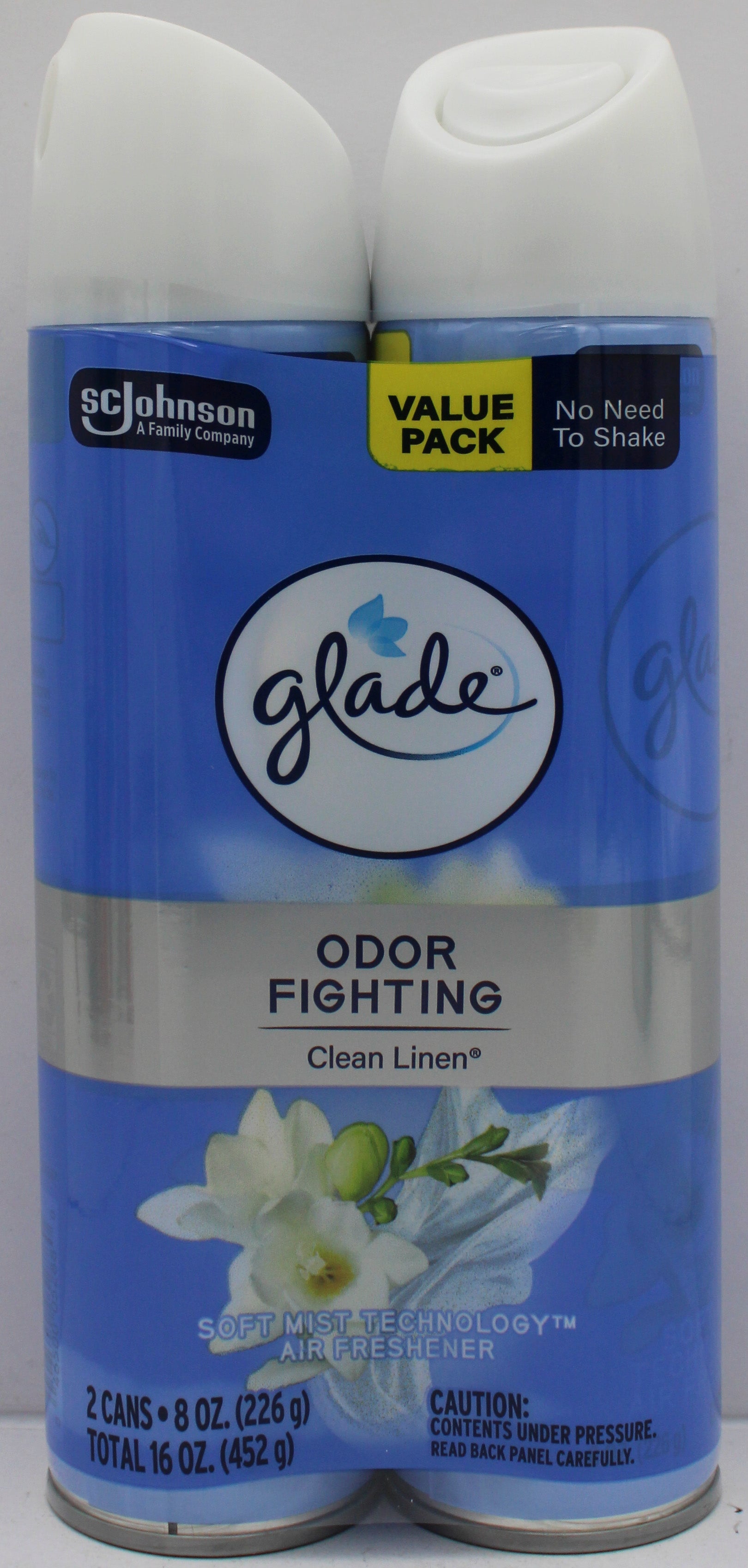 GLADE AEROSOL SPRAY CLEAN LINEN 2ct 8oz US
