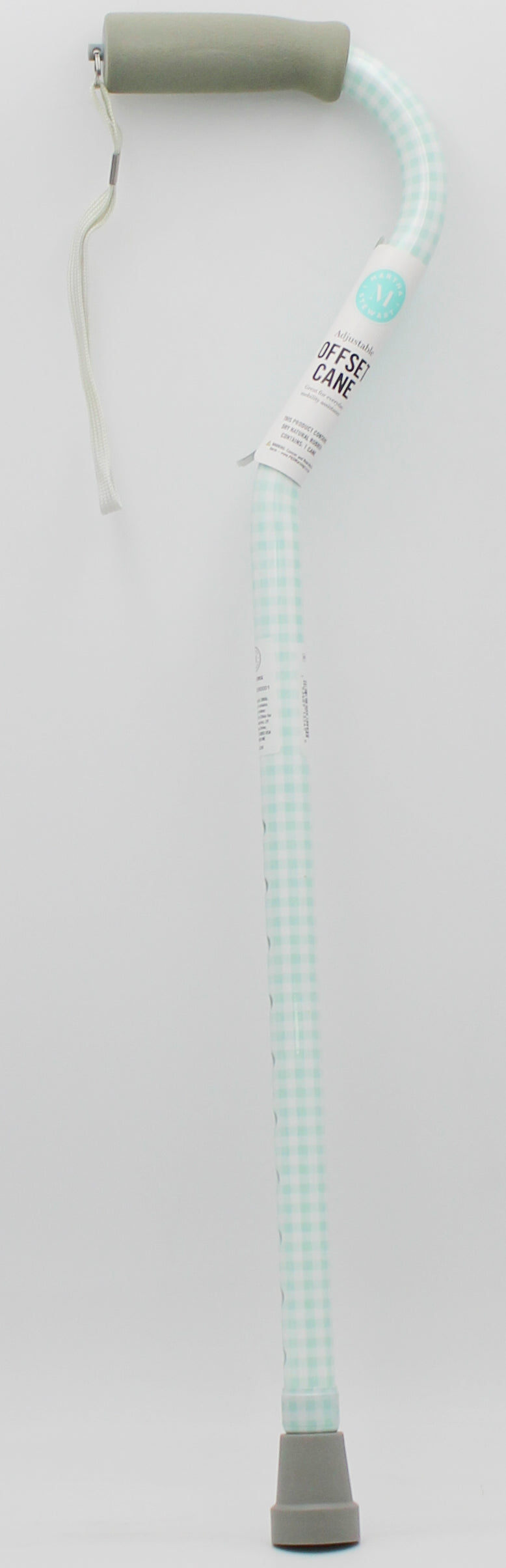 MARTHA STEWERT CANE OFFSET HANDLE - GINGHAM NI