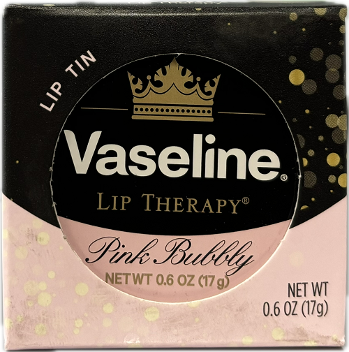 VASELINE LIP THERAPY LIP TIN 0.6oz PINK BUBBLY