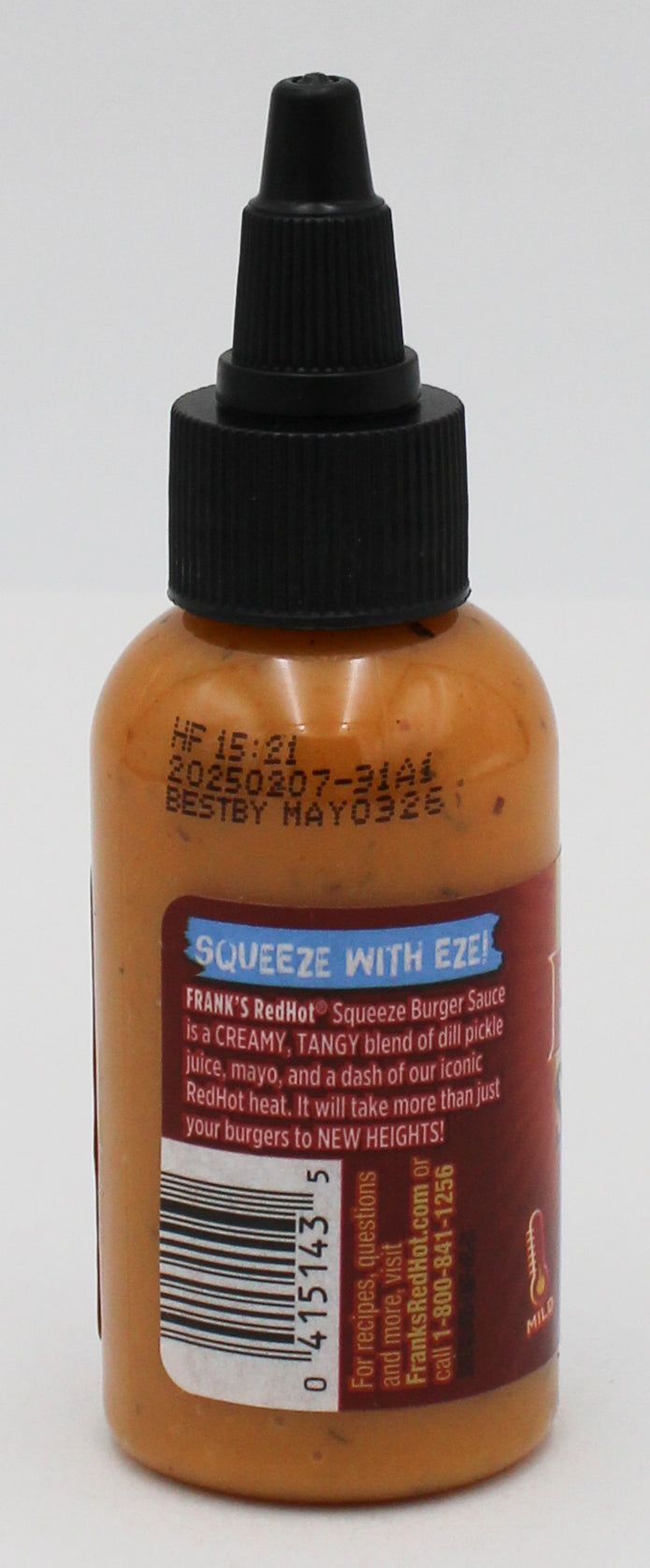 FRANKS REDHOT  BURGER SAUCE SQUEEZE 1.7 FL Oz BB 5/3/26