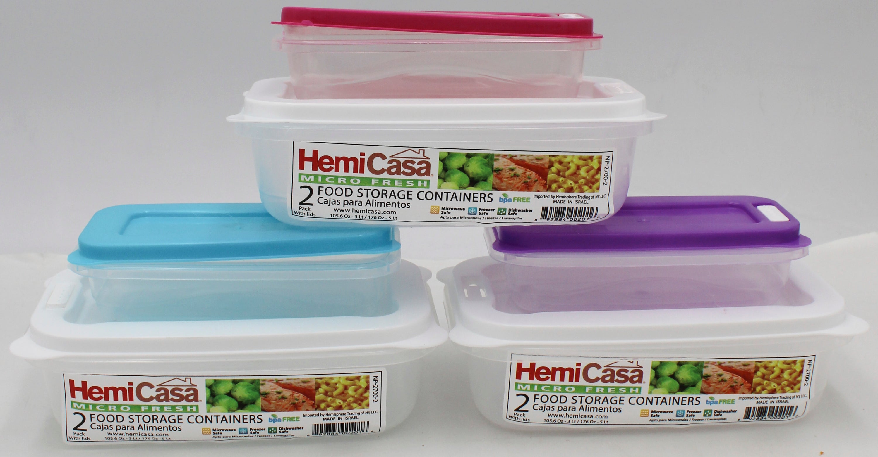 2ct CONTAINER SET - .9cup & 2.5cupz